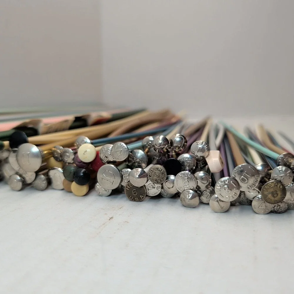 Large Lot Vintage Knitting Needle Sets Variety Sizes Double Point Circular